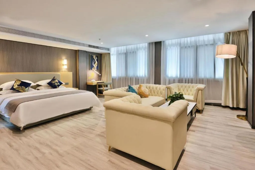 Bed in MIDI Hotel Guangdong Chaozhou Xiangqiao District Hanshan Teachers College