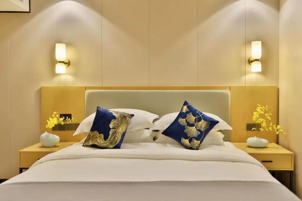 Bed in MIDI Hotel Guangdong Chaozhou Xiangqiao District Hanshan Teachers College