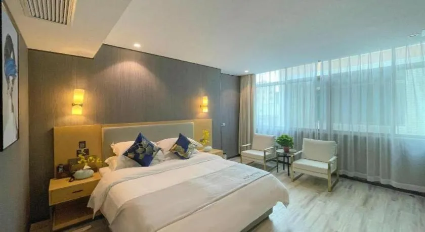 Bed in MIDI Hotel Guangdong Chaozhou Xiangqiao District Hanshan Teachers College