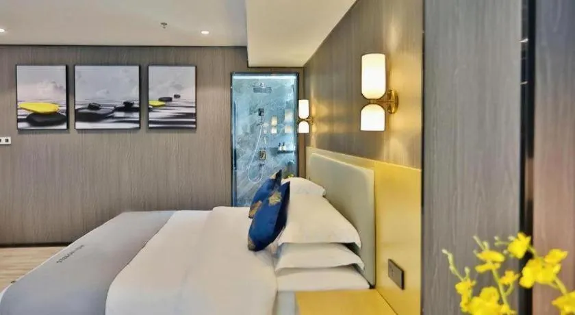 Bed in MIDI Hotel Guangdong Chaozhou Xiangqiao District Hanshan Teachers College