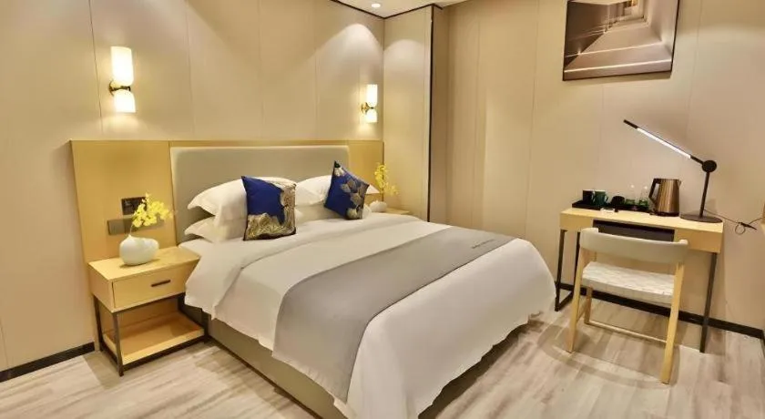 Bed in MIDI Hotel Guangdong Chaozhou Xiangqiao District Hanshan Teachers College
