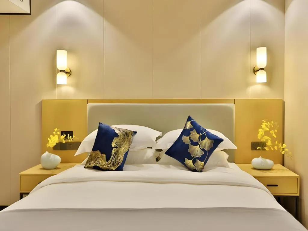 Bed in MIDI Hotel Guangdong Chaozhou Xiangqiao District Hanshan Teachers College