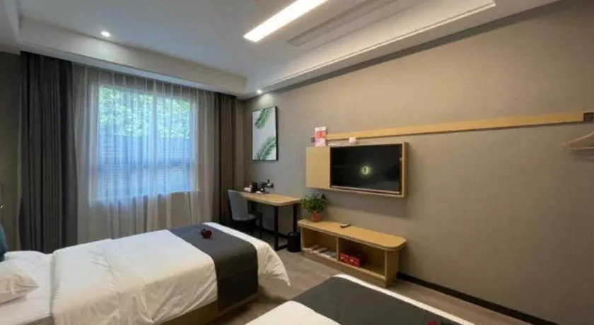 Bed in Thank Inn Jiangsu Suqian Sucheng District Car Town