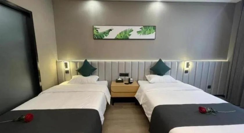 Bed in Thank Inn Jiangsu Suqian Sucheng District Car Town