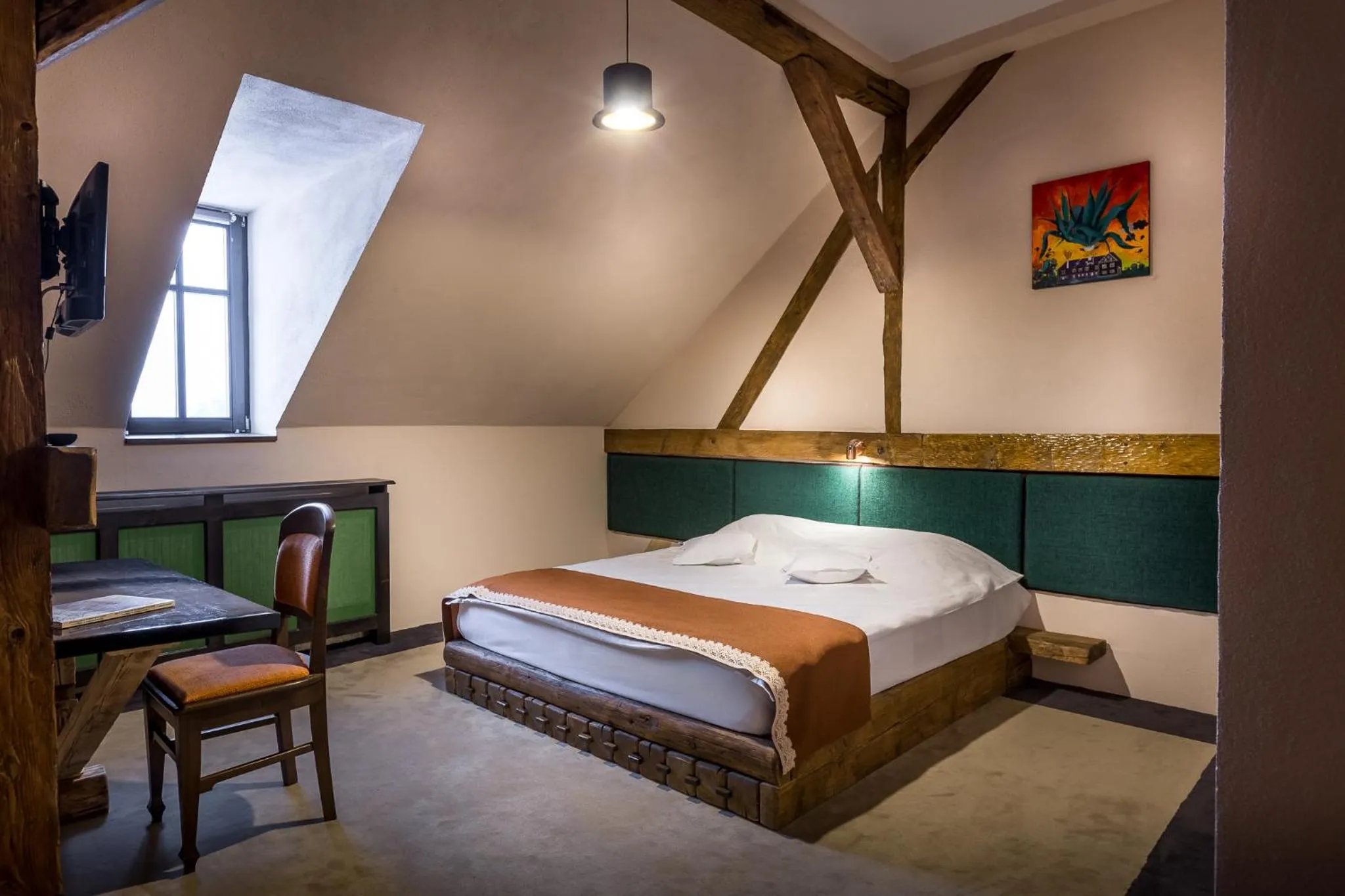 Bed in Castle Hotel Daniel