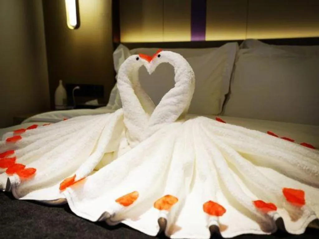 Bed in Lavande Hotel Shanghai Jing'an Shibei Gaoxin