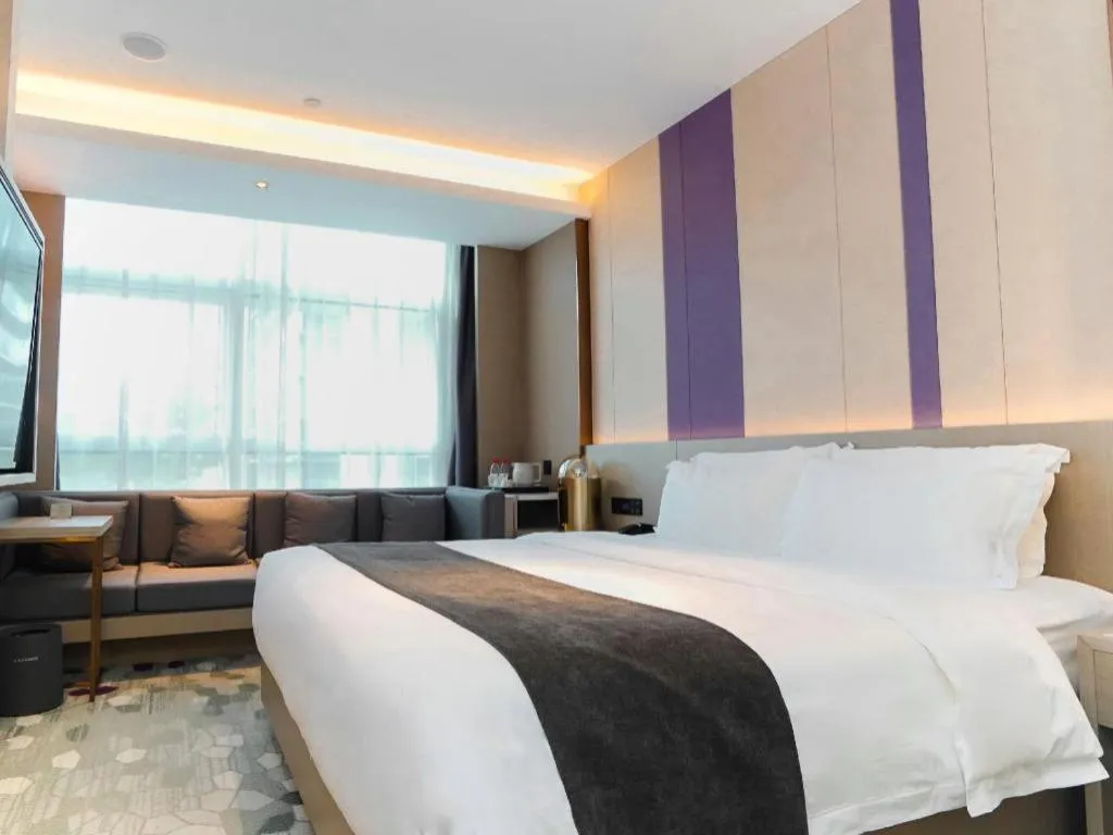 Bed in Lavande Hotel Shanghai Jing'an Shibei Gaoxin