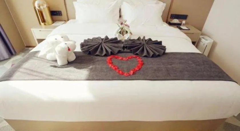 Bed in Lavande Hotel Shanghai Jing'an Shibei Gaoxin