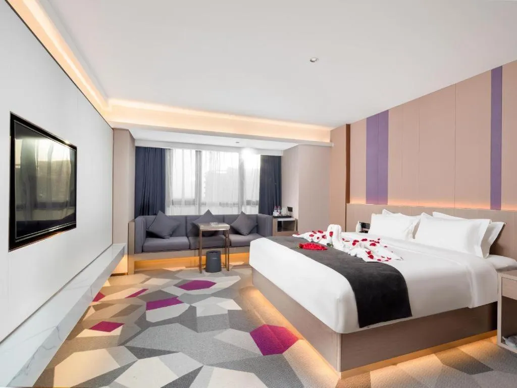 Bed in Lavande Hotel Xuchang Pangdonglai Hengdajinhui Plaza