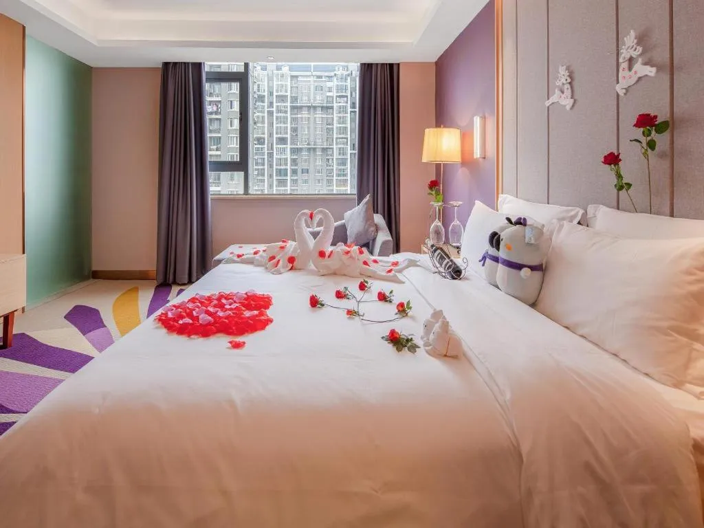 Bed in Lavande Hotel Changsha South High-speed Railway Station Xiyingmen