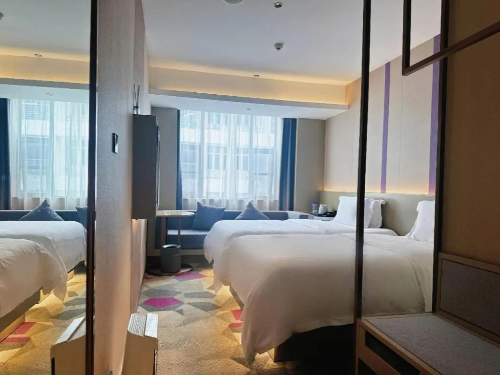 Bed in Lavande Hotel Zhongshan Shiqi Daxinxinduhui North Zhongshan Station