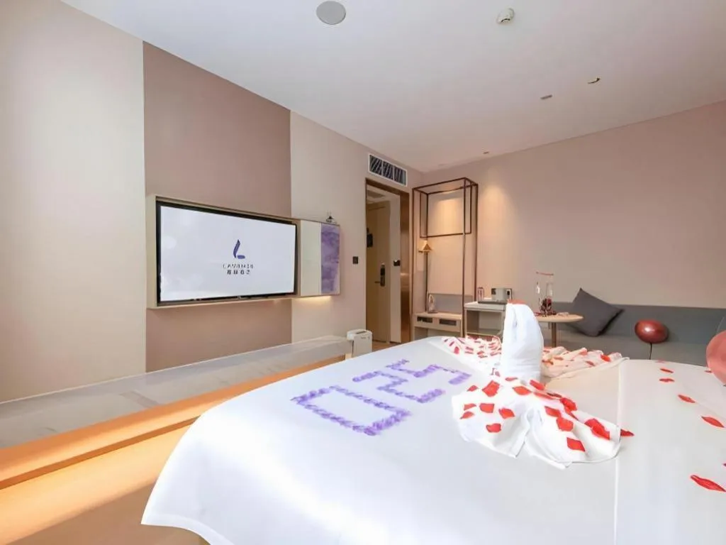 Bed in Lavande Hotel Zhongshan Shiqi Daxinxinduhui North Zhongshan Station