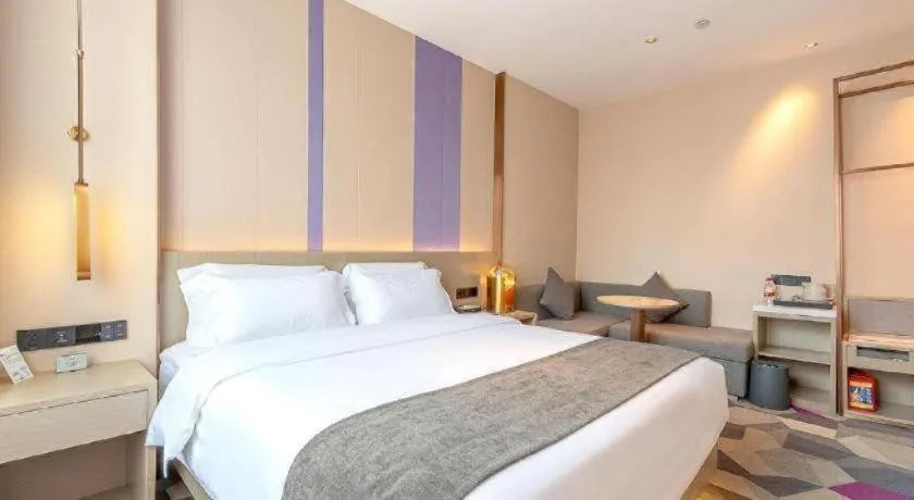 Bed in Lavande Hotel Zhongshan Shiqi Daxinxinduhui North Zhongshan Station