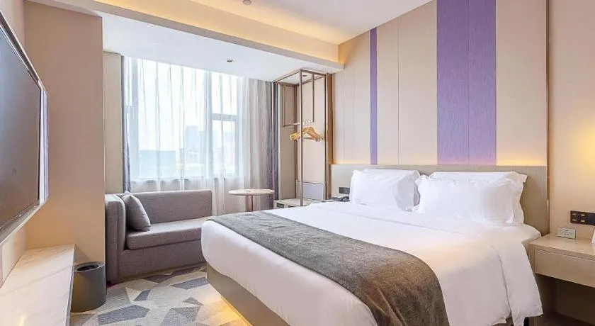 Bed in Lavande Hotel Zhongshan Shiqi Daxinxinduhui North Zhongshan Station