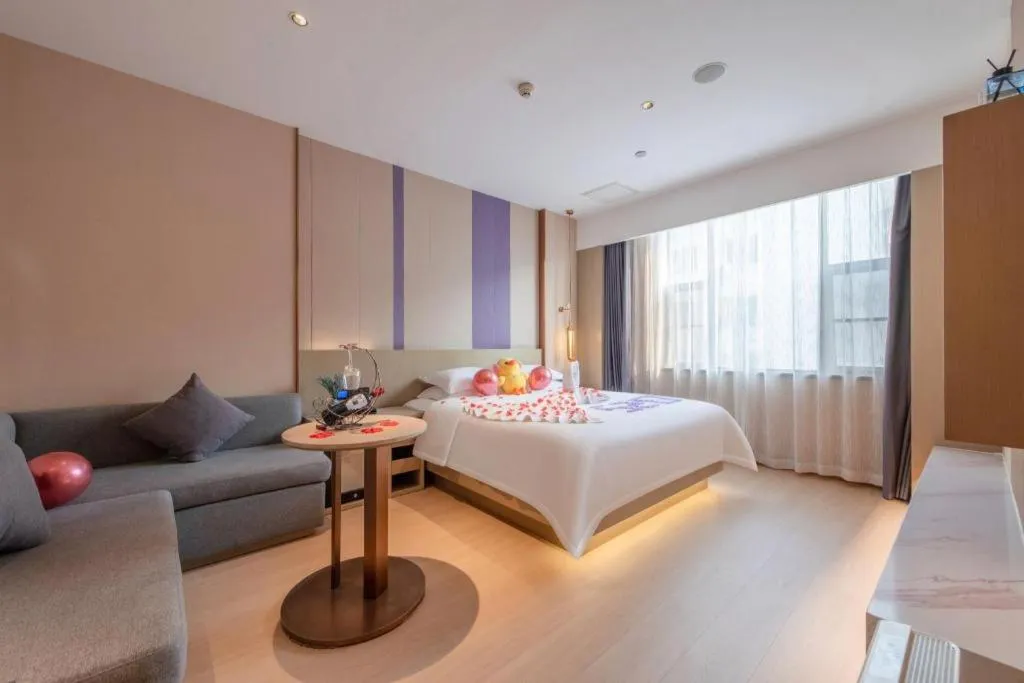 Bed in Lavande Hotel Zhongshan Shiqi Daxinxinduhui North Zhongshan Station