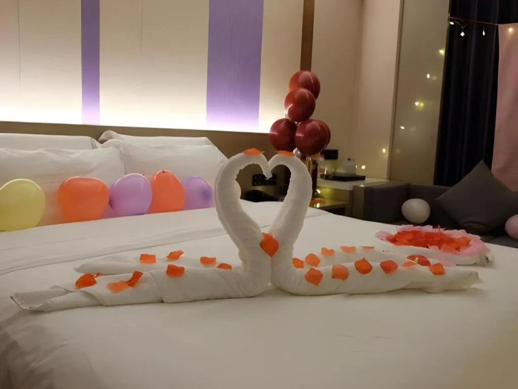 Bed in Lavande Hotel Zhongshan Shiqi Daxinxinduhui North Zhongshan Station