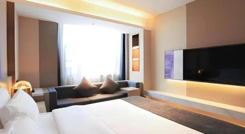 Bed in Lavande Hotel Zhongshan Shiqi Daxinxinduhui North Zhongshan Station