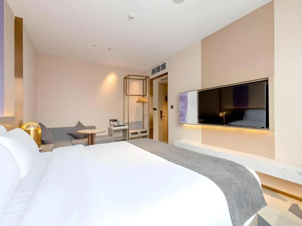 Bed in Lavande Hotel Zhongshan Shiqi Daxinxinduhui North Zhongshan Station