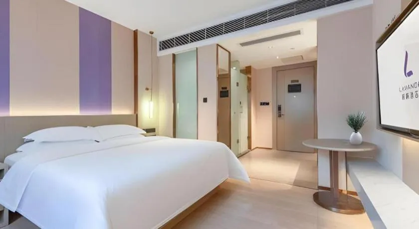 Bed in Lavande Hotel Zhongshan Shiqi Daxinxinduhui North Zhongshan Station