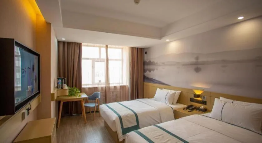 Bed in City Comfort Inn Xining Limeng Commercial Pedestrian Street