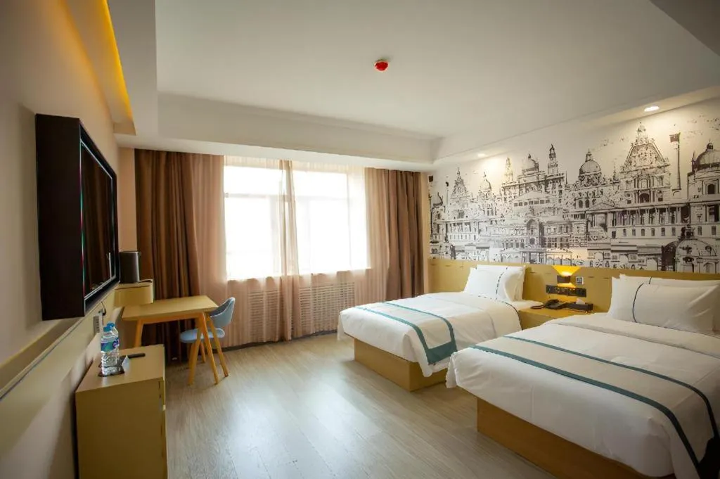 Bed in City Comfort Inn Xining Limeng Commercial Pedestrian Street