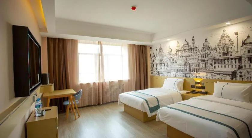 Bed in City Comfort Inn Xining Limeng Commercial Pedestrian Street