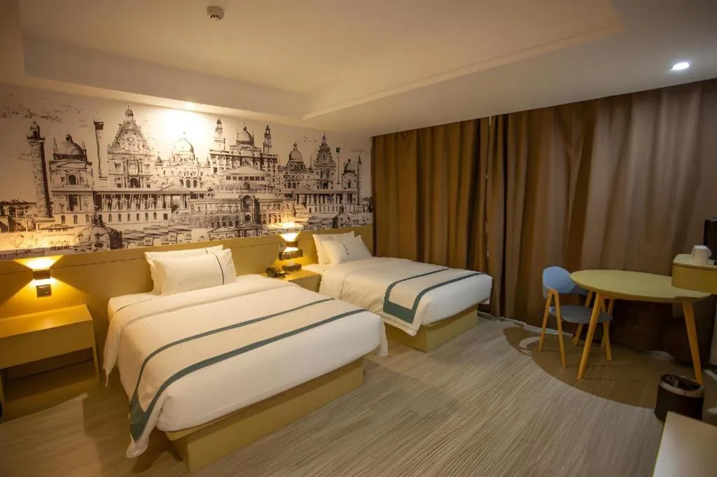 Bed in City Comfort Inn Xining Limeng Commercial Pedestrian Street