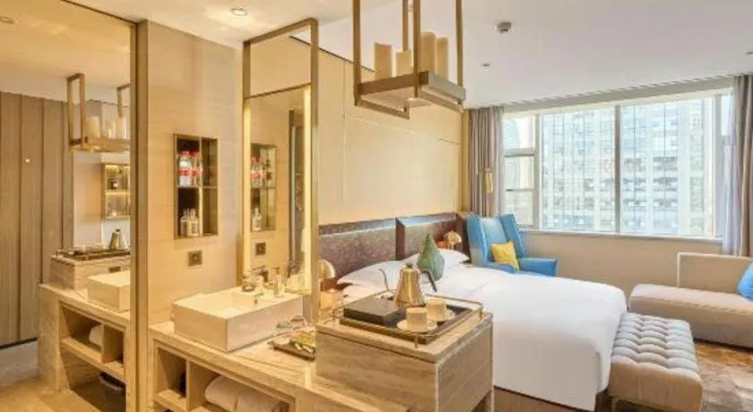 Bed in Echarm Plus Hotel Hangzhou Binjiang Xingguang Avenue