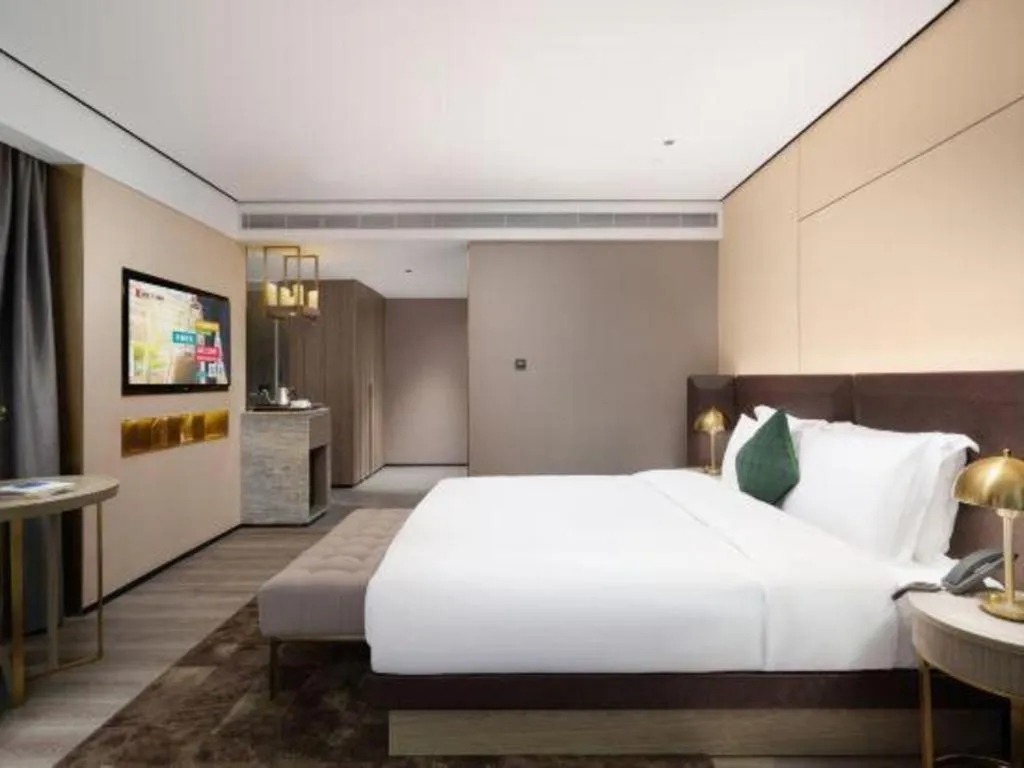 Bed in Echarm Plus Hotel Hangzhou Binjiang Xingguang Avenue