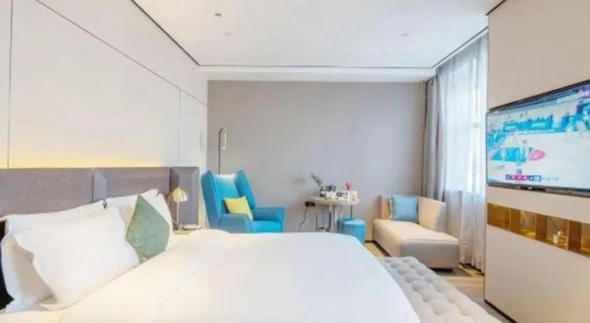 Bed in Echarm Plus Hotel Hangzhou Binjiang Xingguang Avenue