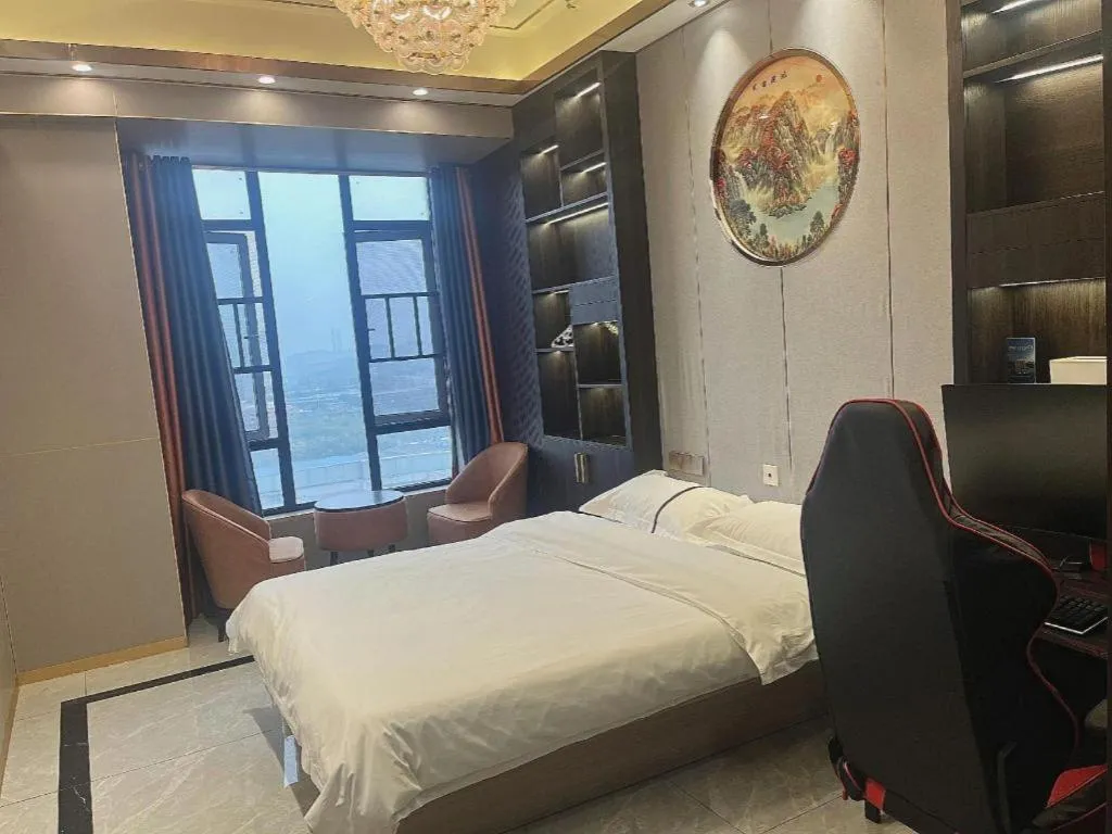 Bed in Echarm Hotel Changsha South High-Speed Railway Station Wuyue Plaza