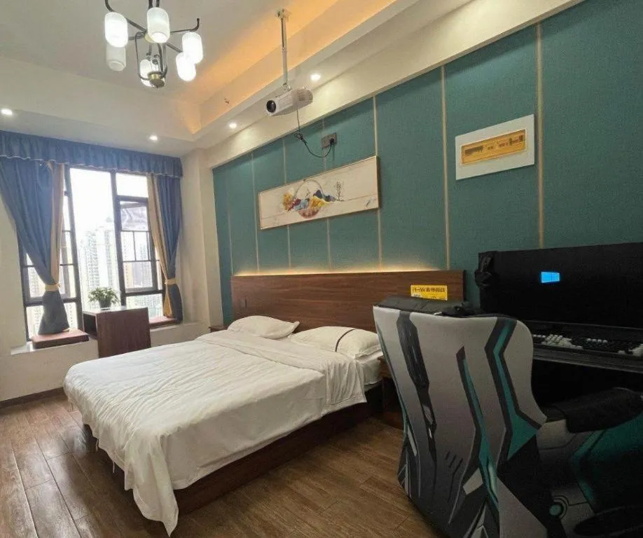 Bed in Echarm Hotel Changsha South High-Speed Railway Station Wuyue Plaza