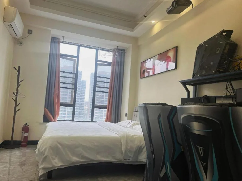 Bed in Echarm Hotel Changsha South High-Speed Railway Station Wuyue Plaza