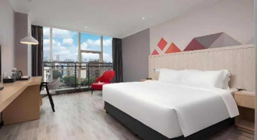 Bed in Borrman Hotel Chongqing Hechuan High-speed Railway Station District Government