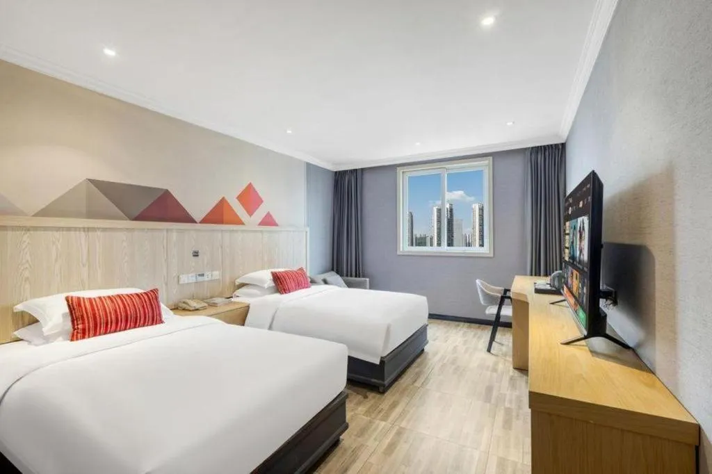 Bed in Borrman Hotel Chongqing Hechuan High-speed Railway Station District Government