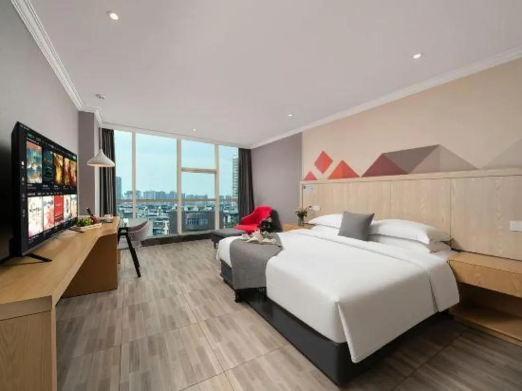 Bed in Borrman Hotel Chongqing Hechuan High-speed Railway Station District Government