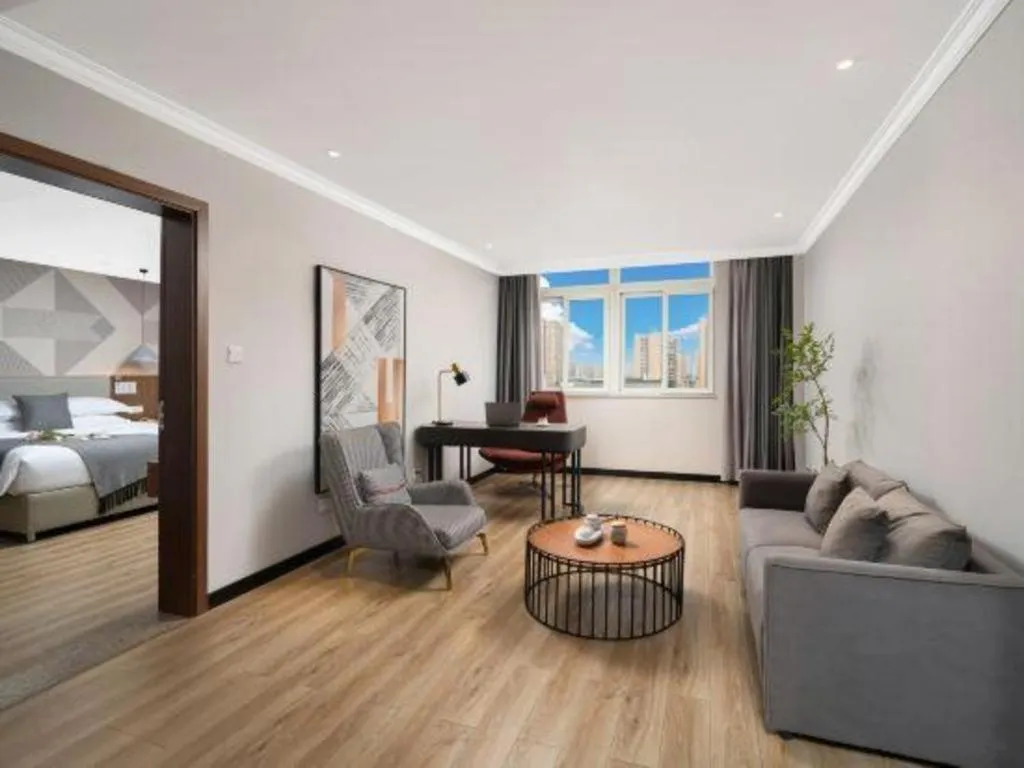 Bed in Borrman Hotel Chongqing Hechuan High-speed Railway Station District Government