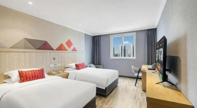 Bed in Borrman Hotel Chongqing Hechuan High-speed Railway Station District Government