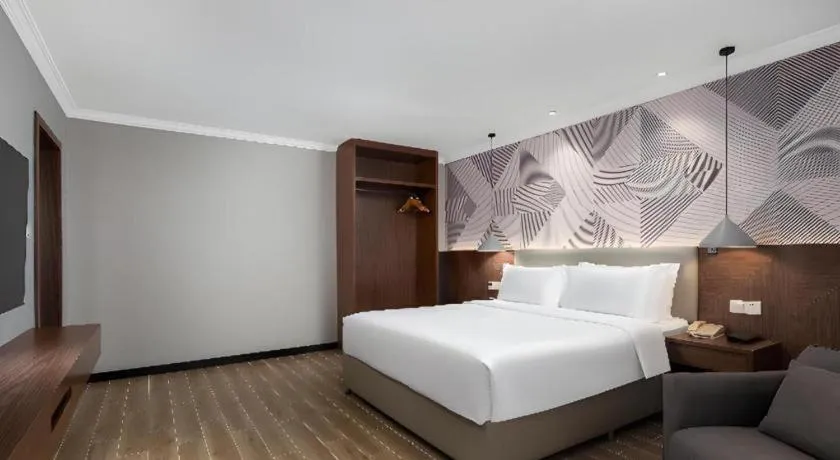 Bed in Borrman Hotel Chongqing Hechuan High-speed Railway Station District Government