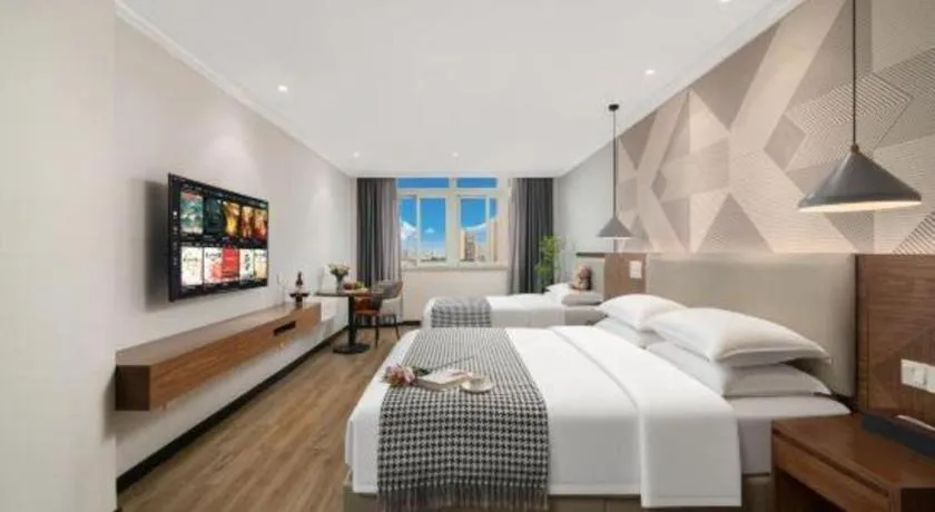 Bed in Borrman Hotel Chongqing Hechuan High-speed Railway Station District Government