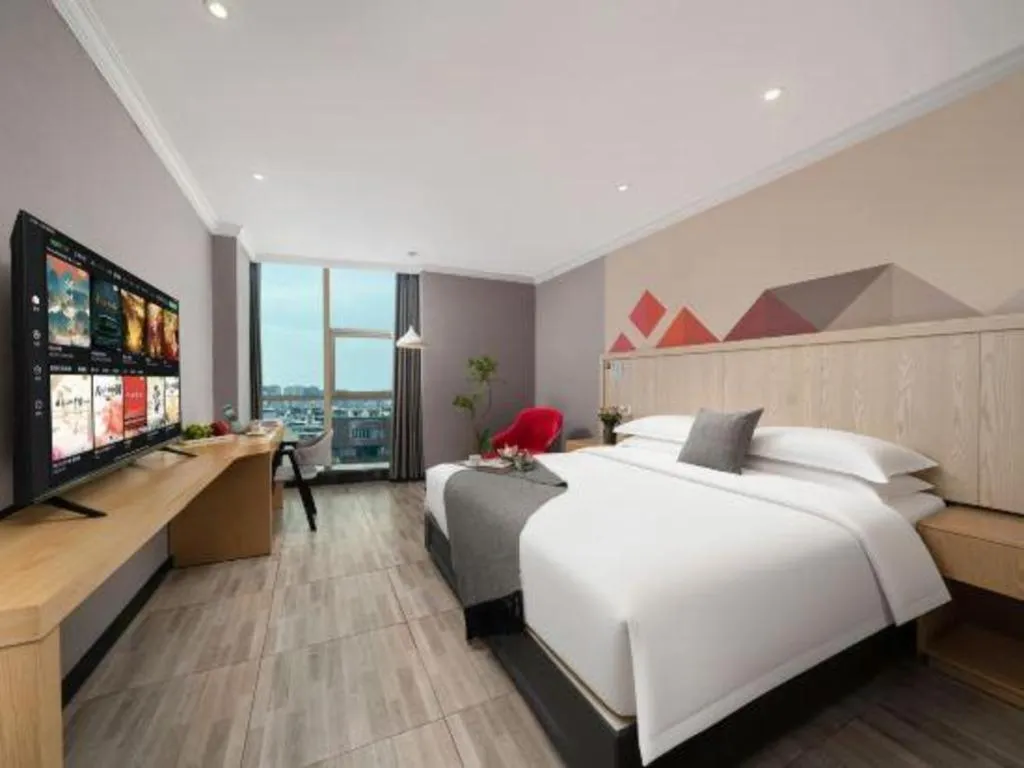 Bed in Borrman Hotel Chongqing Hechuan High-speed Railway Station District Government