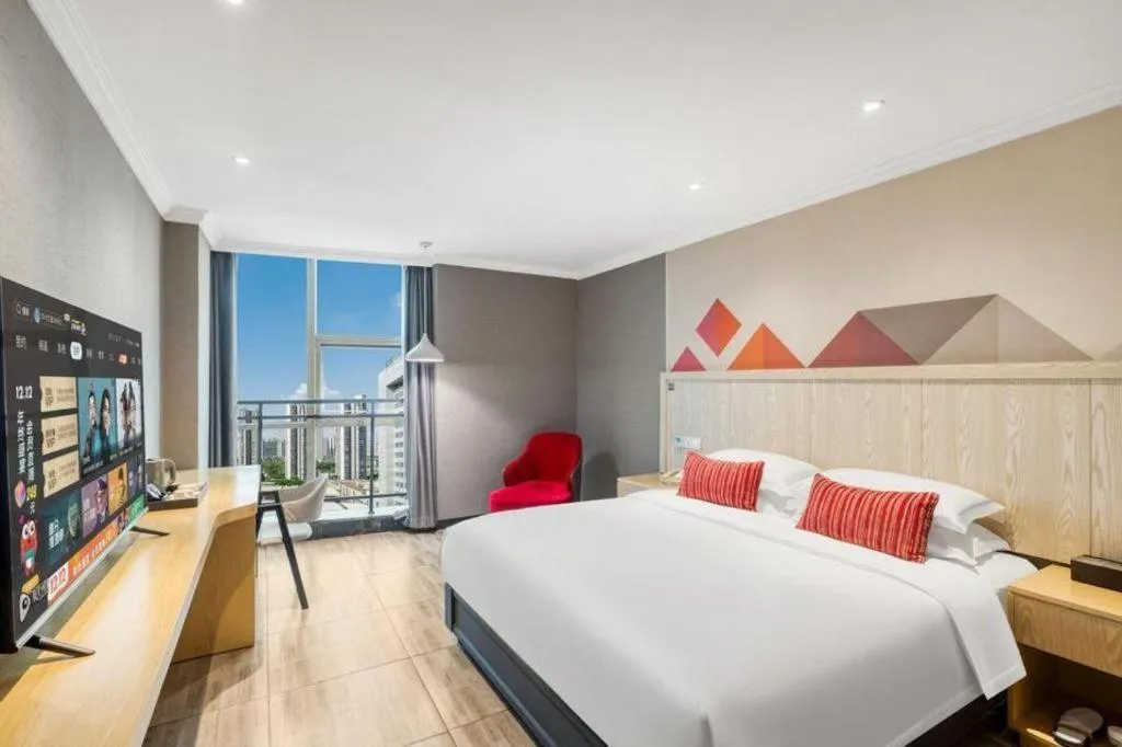 Bed in Borrman Hotel Chongqing Hechuan High-speed Railway Station District Government