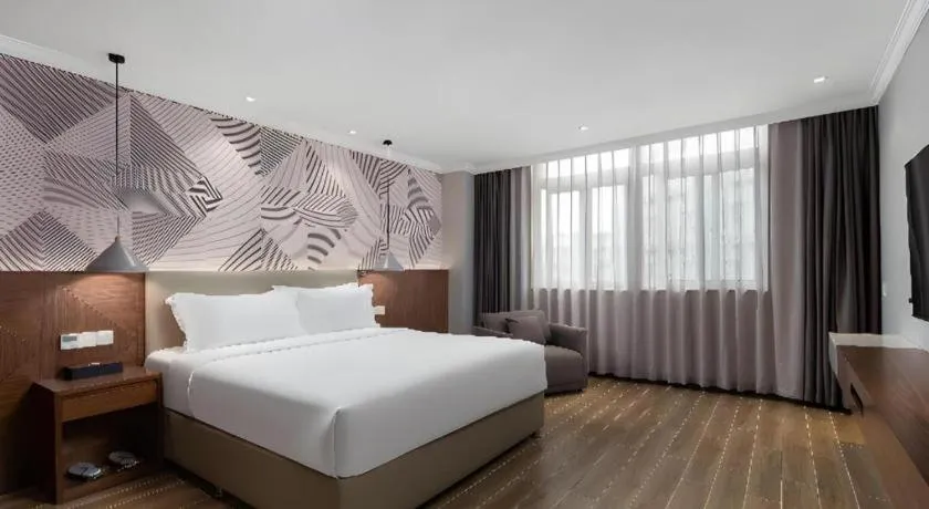 Bed in Borrman Hotel Chongqing Hechuan High-speed Railway Station District Government
