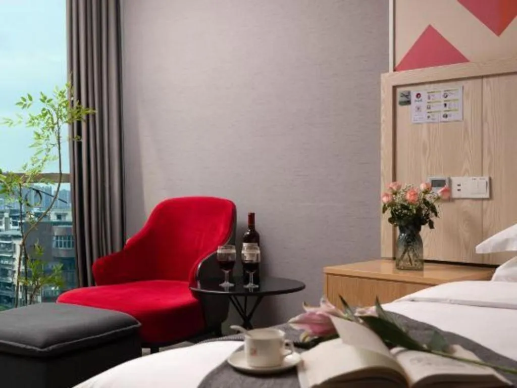 Bed in Borrman Hotel Chongqing Hechuan High-speed Railway Station District Government