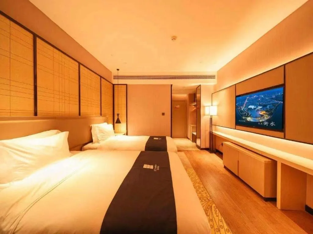 Bed in Echarm Hotel Hengshui 2nd High School High-speed Railway Station