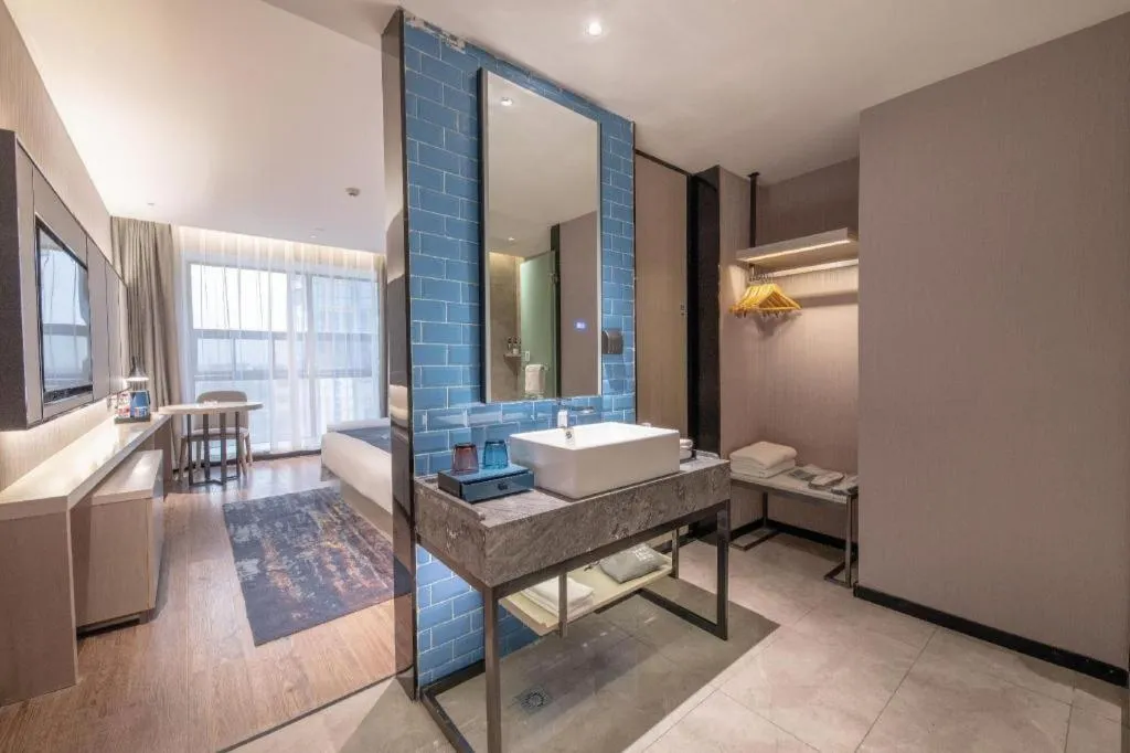 Bed in Echarm Hotel Hengshui 2nd High School High-speed Railway Station