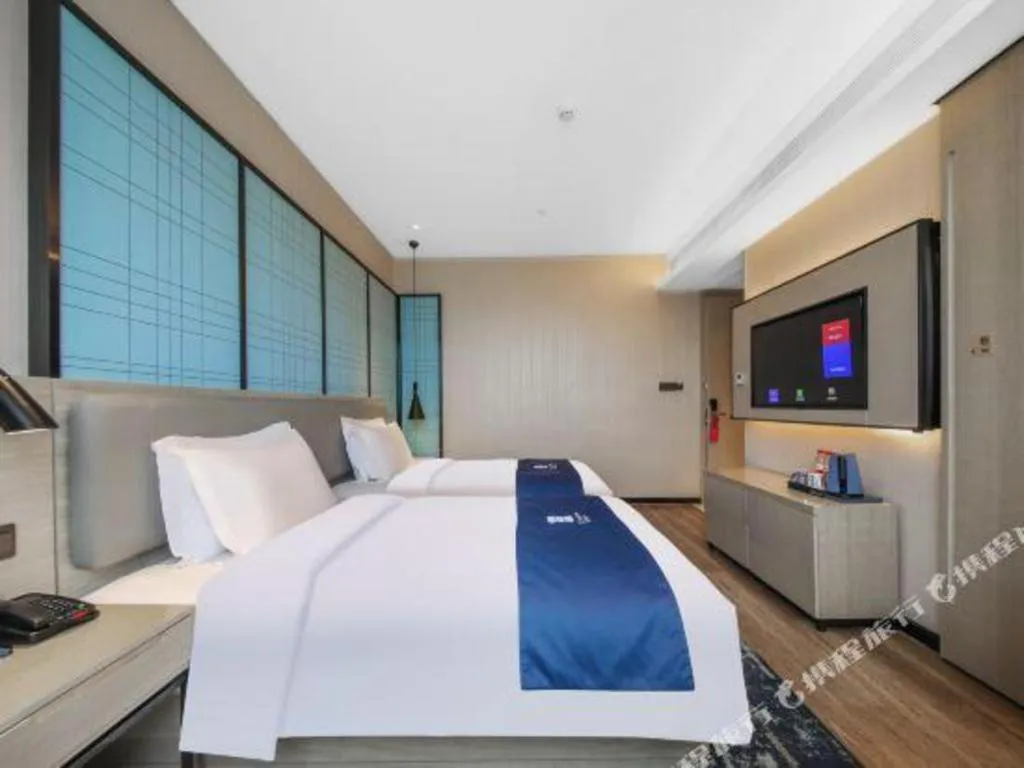 Bed in Echarm Hotel Hengshui 2nd High School High-speed Railway Station