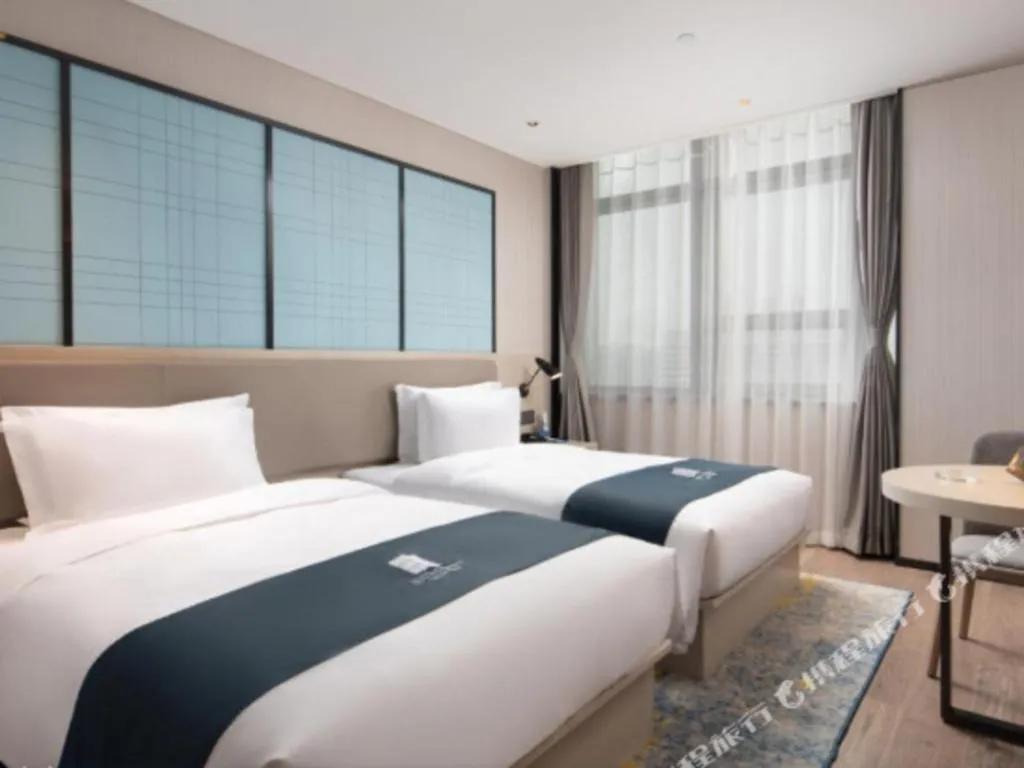 Bed in Echarm Hotel Hengshui 2nd High School High-speed Railway Station