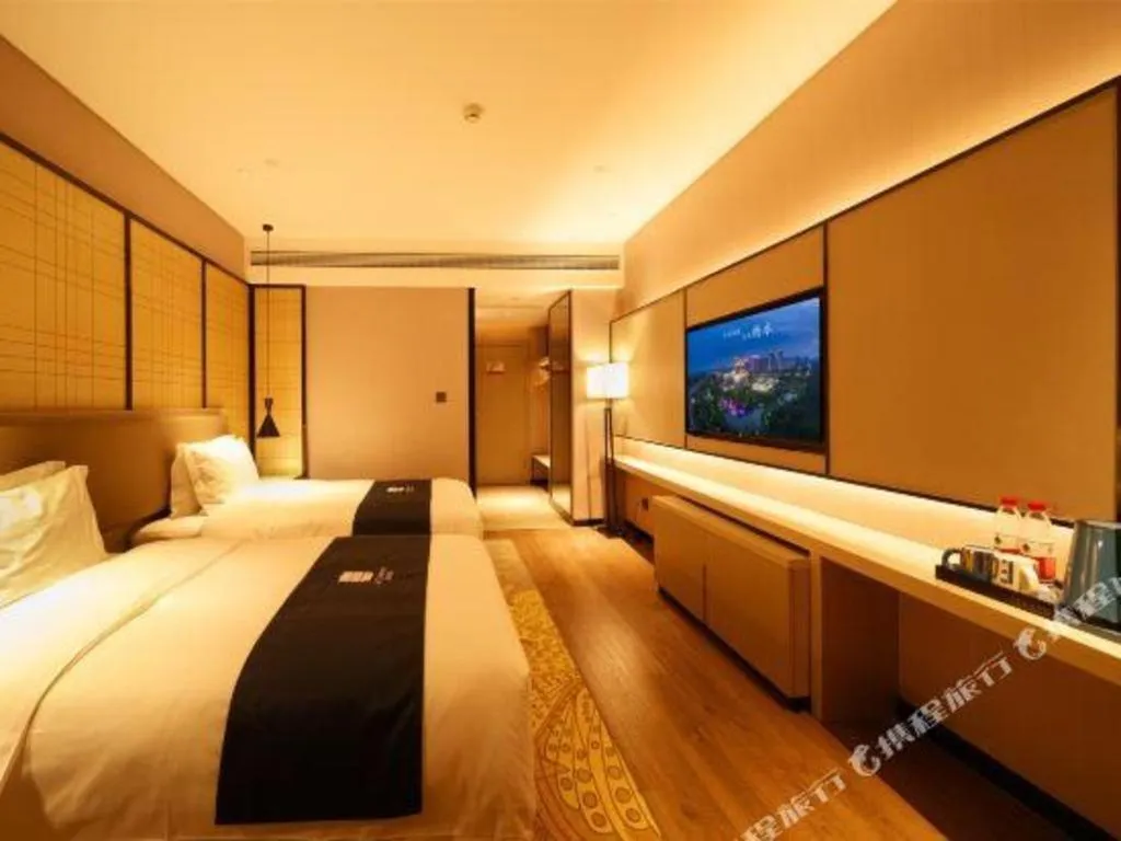 Bed in Echarm Hotel Hengshui 2nd High School High-speed Railway Station