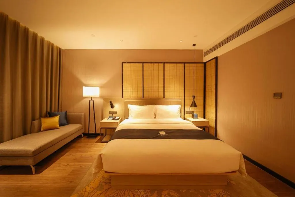 Bed in Echarm Hotel Hengshui 2nd High School High-speed Railway Station